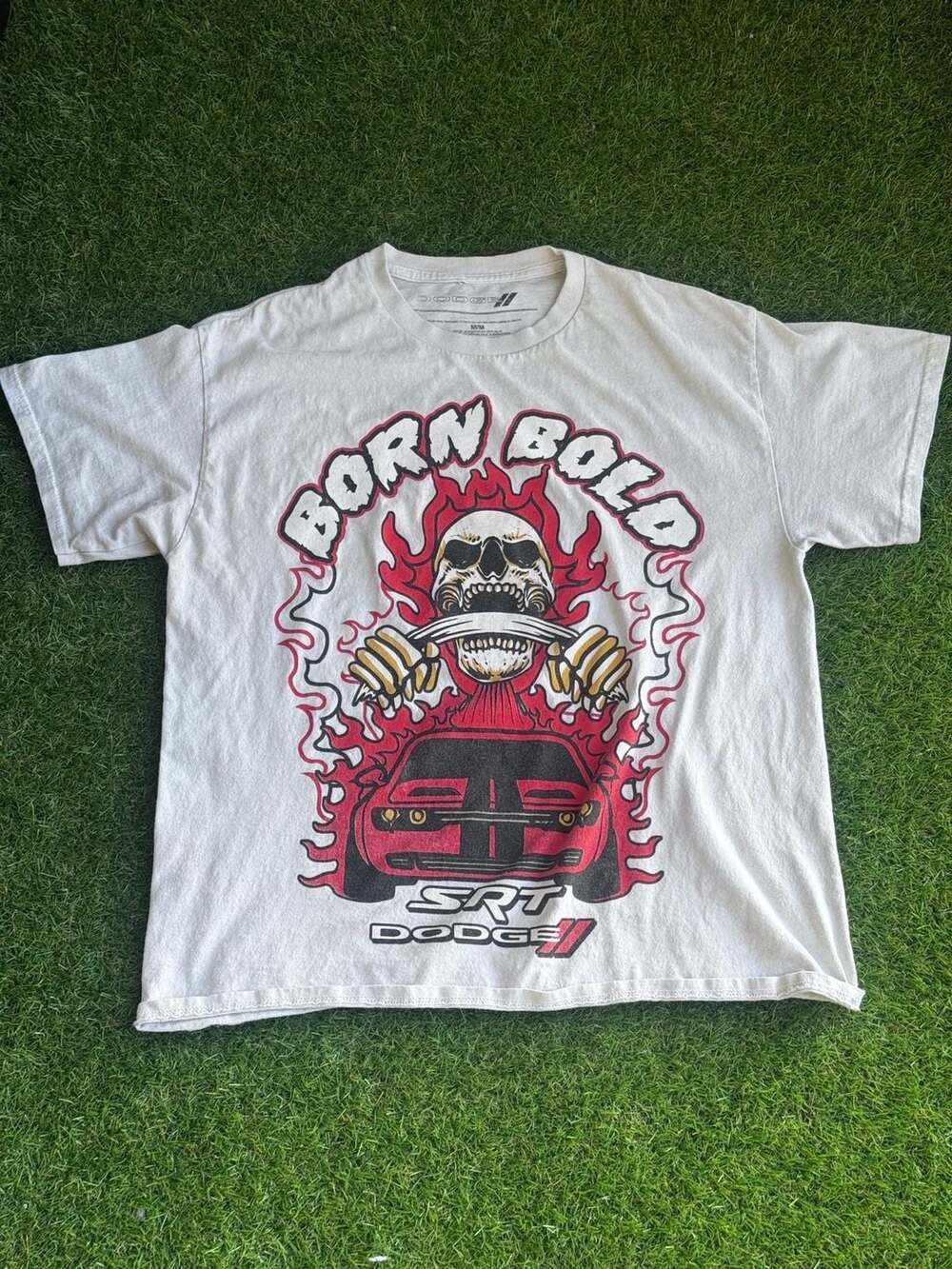 Dodge SRT Born Bold Hellcat Skull Graphic T-Shirt
